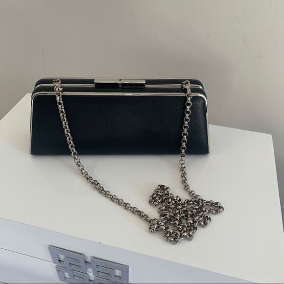 Tiffany & Co. Leather Sabrina Frame Clutch - Black - Picture 9 of 15